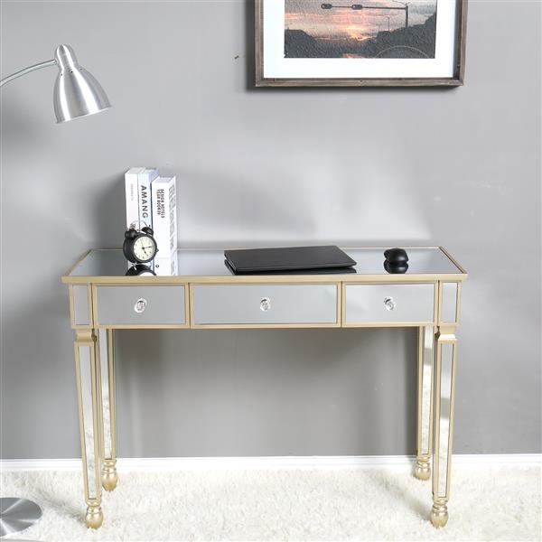 Three Drawers Mirror Table Dressing Table Console Table