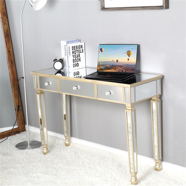 Three Drawers Mirror Table Dressing Table Console Table