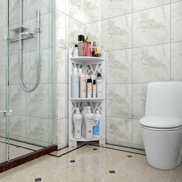 3 Tier Corner Shower Shelf Waterproof for Bathroom Storage