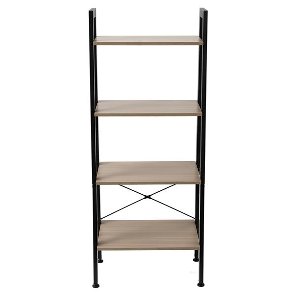 4 Tiers Industrial Ladder Shelf,Bookshelf, Storage Rack Shelf for Office, Bathroom, Living Room，Gray Color