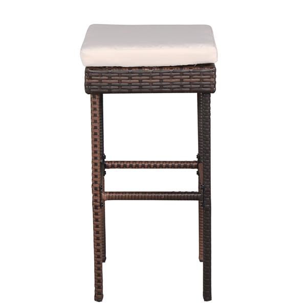 Bar Table And Bar Stool Three-Piece Set Brown Gradient