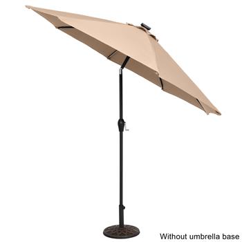 9ft 托普色 圆形  太阳伞 涤纶布 铁伞骨 铁中柱 带条状灯珠(不含底座，底座另外购买75690825、65010574、94617980、53133242)