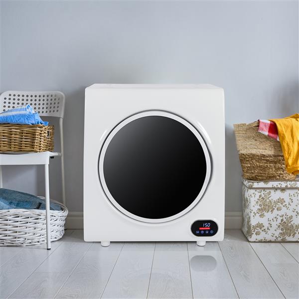 GYJ40-88C1-E Compact Portable Household Clothes Dryer 2.6CUFT Drum Dryer with LED Display -White 110V 4KG
