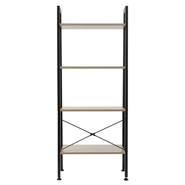 4 Tiers Industrial Ladder Shelf,Bookshelf, Storage Rack Shelf for Office, Bathroom, Living Room，Gray Color