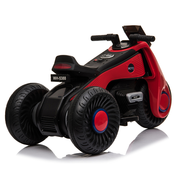 Children's Electric Motorcycle 3 Wheels Double Drive Red