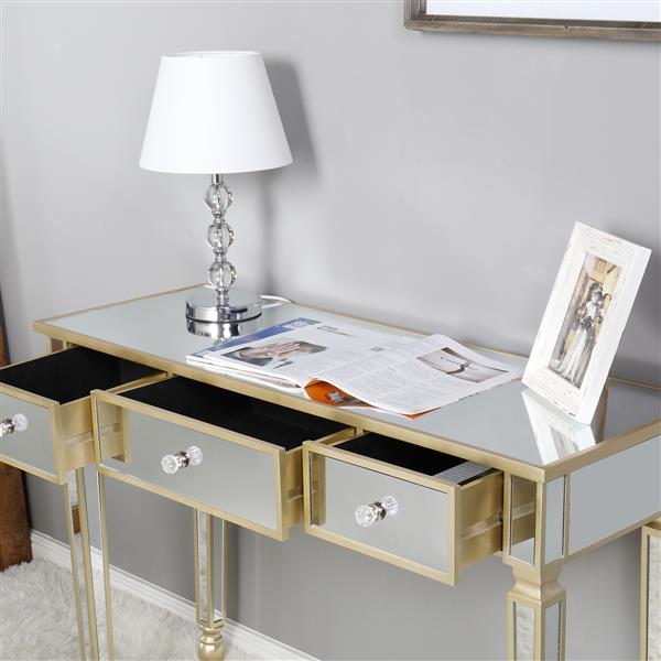 Three Drawers Mirror Table Dressing Table Console Table