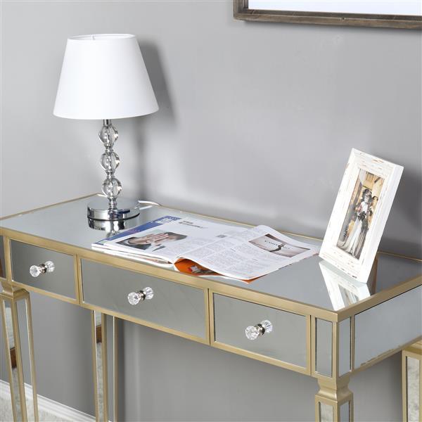 Three Drawers Mirror Table Dressing Table Console Table