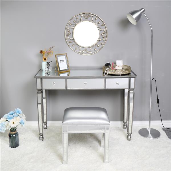 Three Drawers Mirror Table Dressing Table Console Table