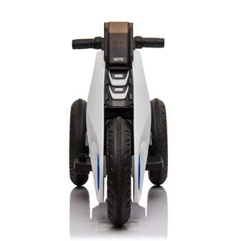 Children\\'s Electric Motorcycle 3 Wheels Double Drive White