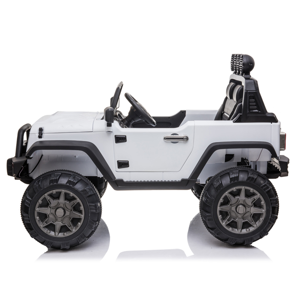 12V Kids Ride On Car SUV MP3 2.4GHZ Remote Control LED Lights White