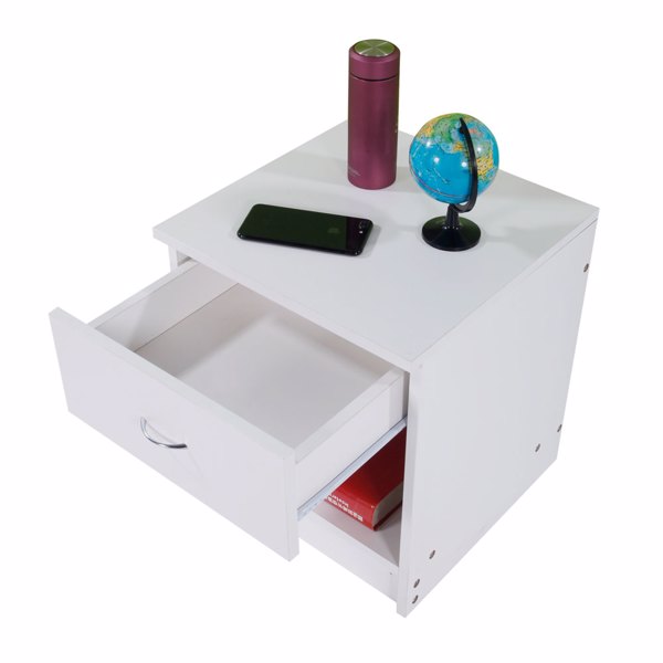 One Drawer Night Stand White