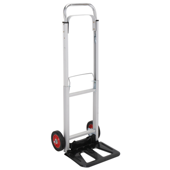 Iron 150kg Portable Folding Collapsible Aluminum Cart Dolly Push Truck Trolley Silver