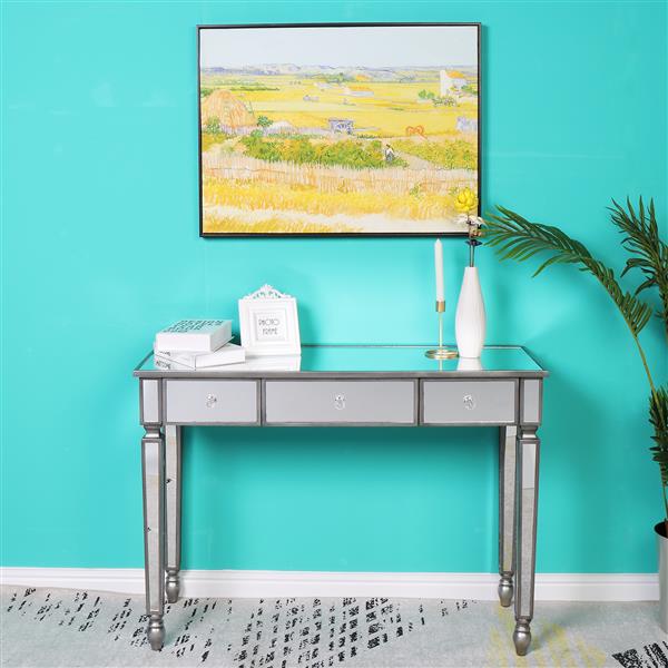 Three Drawers Mirror Table Dressing Table Console Table