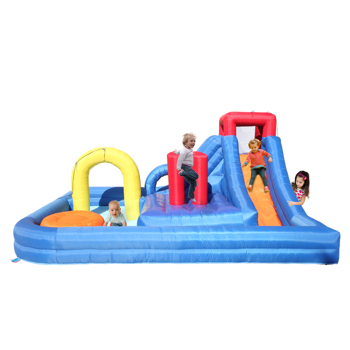 New Inflatable Water Slide Bouncer,River Race Area,Climbing Wall ,Water Cannon And Hose For Kids