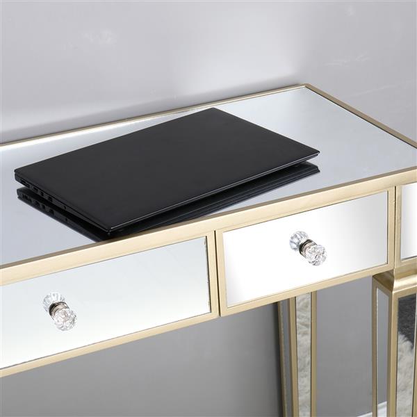 Three Drawers Mirror Table Dressing Table Console Table