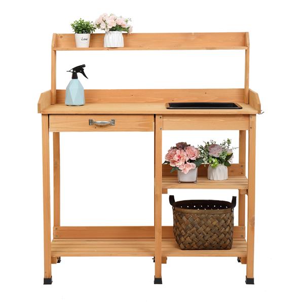 Garden Workbench With Drawers And Sink