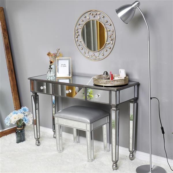 Three Drawers Mirror Table Dressing Table Console Table