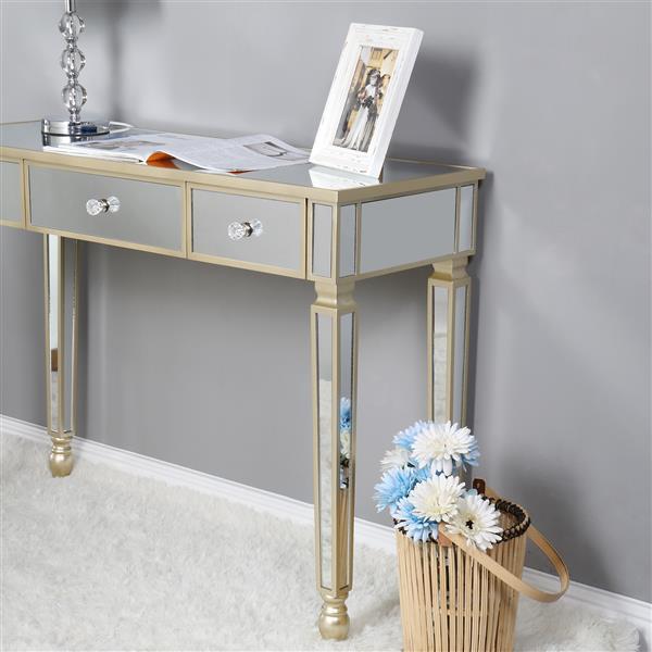 Three Drawers Mirror Table Dressing Table Console Table