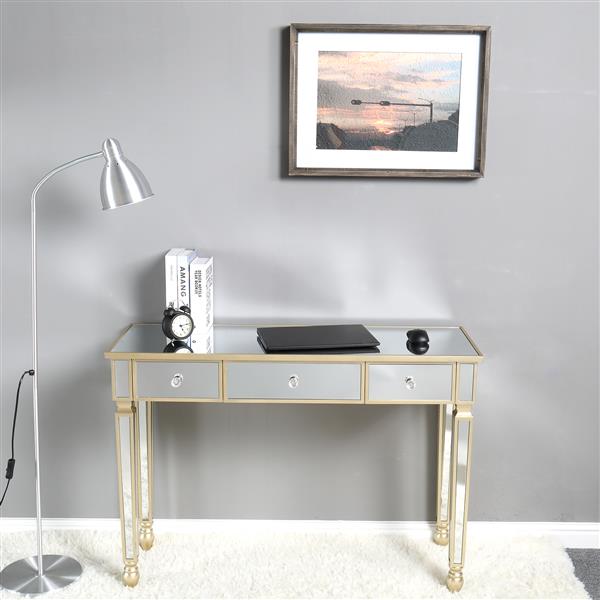 Three Drawers Mirror Table Dressing Table Console Table