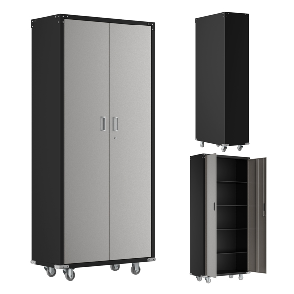 182*82*41cm Tool Storage Cabinet Black Grey