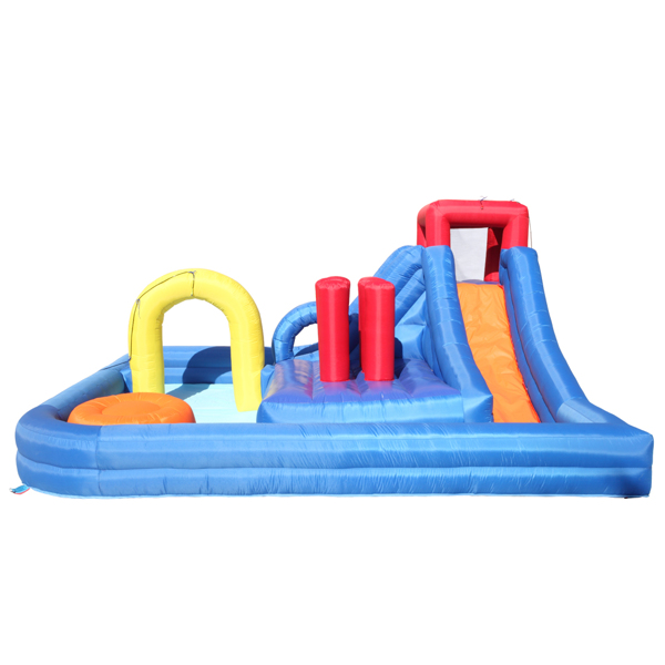New Inflatable Water Slide Bouncer,River Race Area,Climbing Wall ,Water Cannon And Hose For Kids