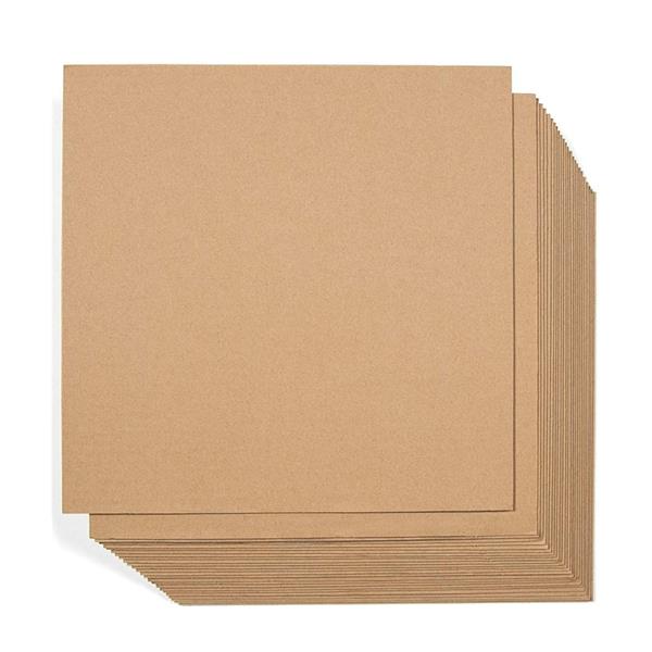 50pcs Kraft Brown LP Record Pads 12.25 x 12.25 Inches Extra Protection for Shipping Records