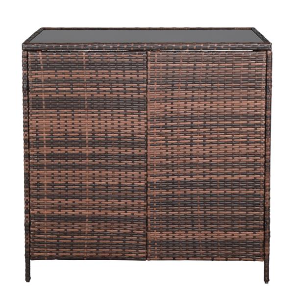 Bar Table And Bar Stool Three-Piece Set Brown Gradient