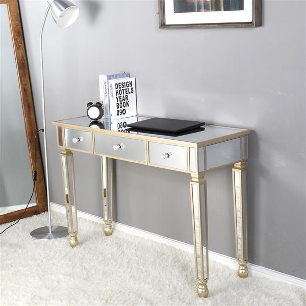 Three Drawers Mirror Table Dressing Table Console Table