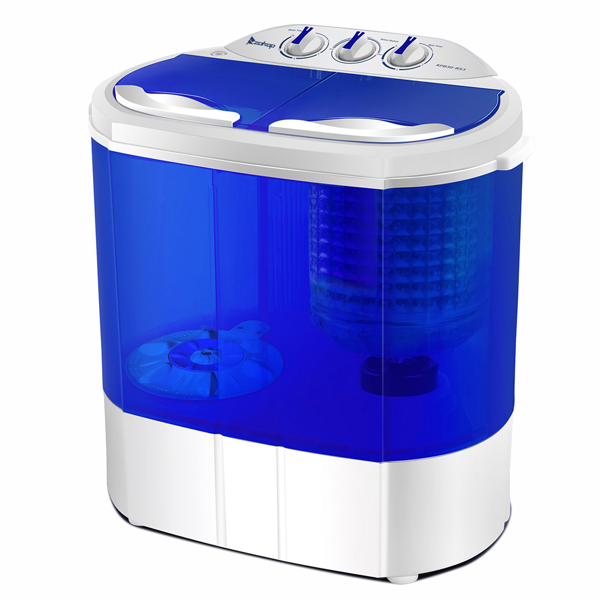 XPB30-RS3 10.4Lbs Semi-automatic Twin Tube Washing Machine US Standard White & Blue