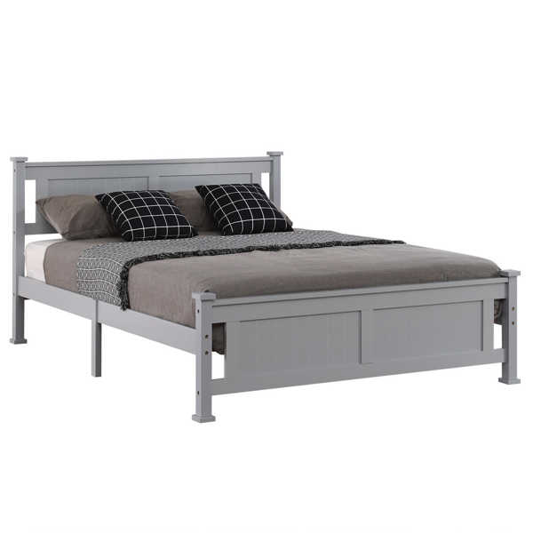 Vertical Decorative Core Bed Grey Full