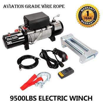 Classic 12V 9500LBS Electric Winch Towing Truck Trailer Steel Cable Off Road