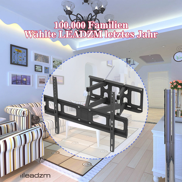 32-70 Inch Double Pendulum Large Base TV Stand Tmds-101 Bearing 50Kg/Vese600*400/Upper And Lower-10~ 10°