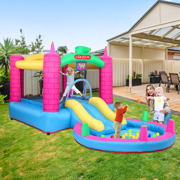 Inflatable Bounce House, Climbing Wall, Large Jumping Area, Ideal Kids Jumper 