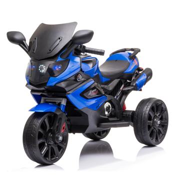 Dual Drive 12V 4.5A.h Children\\'s Motorcycle without Remote Control Blue