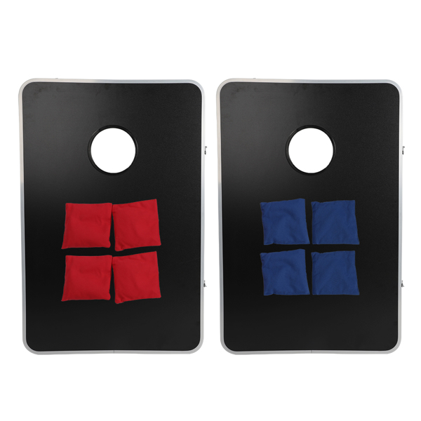 Portable Bean Bag Toss Cornhole Game Set of 2 Boards and 8 Beanbags 