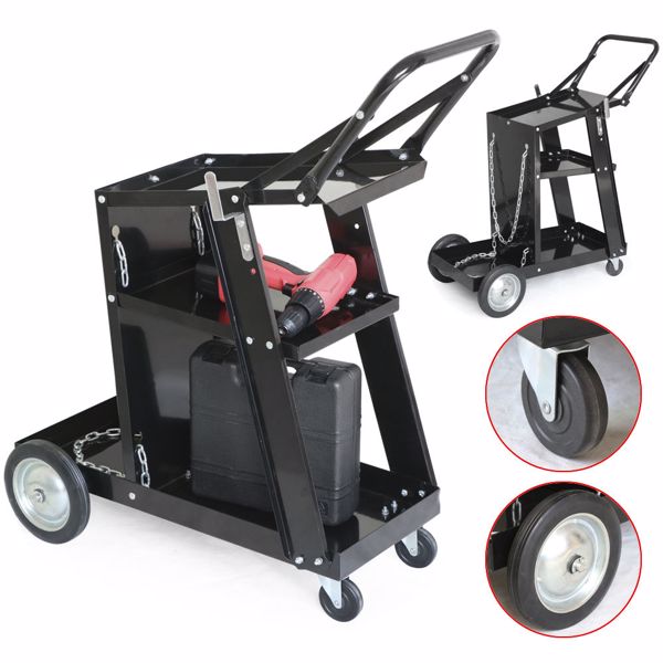 Professional Welding Cart Plasma Cutting Machine without Drawer Black
