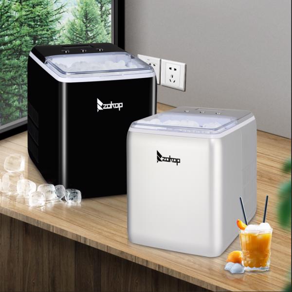 120V 150W 44lbs/20kg/24h Ice Maker Black Plastic Transparent Cover/Display Commercial/Household