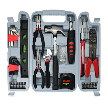 129pcs Tool Set Mechanics Household tool Kit  With Case Box 