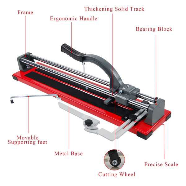 Double Pole 2 Feet 24in Red Tile Cutter