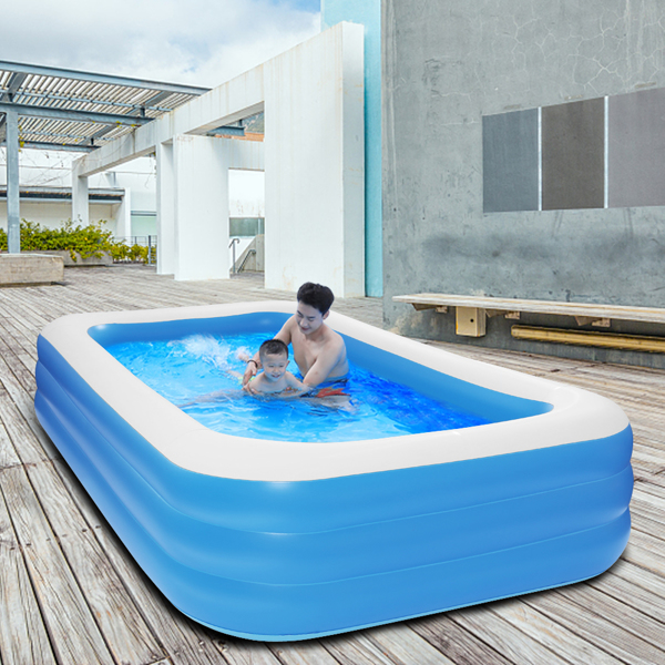120" x 72" x 22" Inflatable Swimming Pool - Wall Thickness 0.3mm Blue