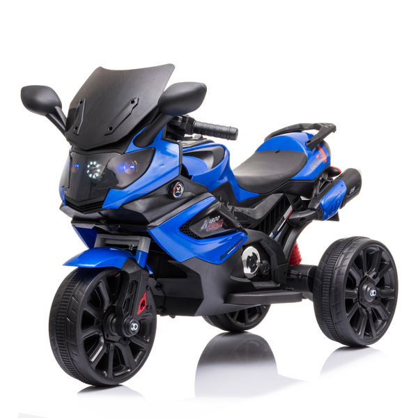 Dual Drive 12V 4.5A.h Children's Motorcycle without Remote Control Blue