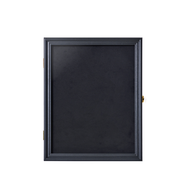 Medal and lapel pin display box support cabinet-Black