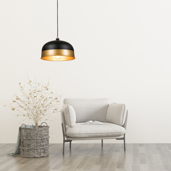 【 Circular 】 Home LED lampshade, lampshade 11.8x11.8inch, dumb black