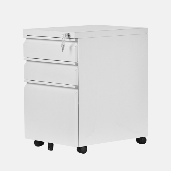 39cm Gooseneck Office File Cabinet White