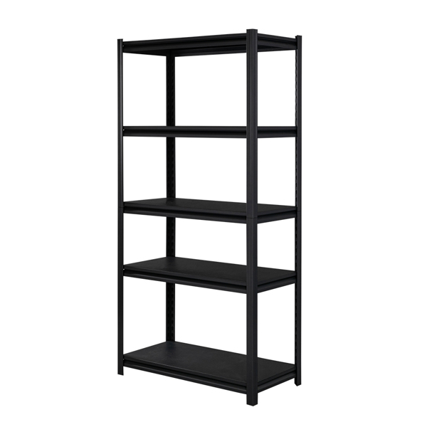 Heavy Duty Steel Frame 5-Tier Organizer with Adjustable Shelves Matt black