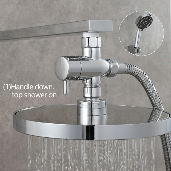 镀铬G1/2带开关的淋浴分水器-3