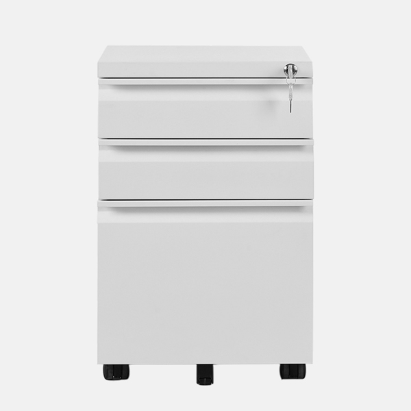 39cm Gooseneck Office File Cabinet White