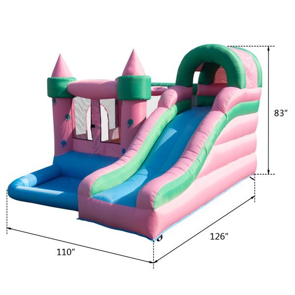 Inflatable Jumping Castle with Pool and Slide 