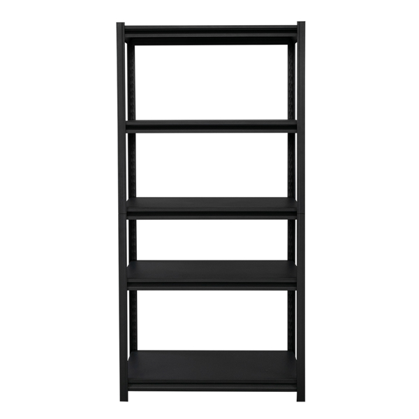 Heavy Duty Steel Frame 5-Tier Organizer with Adjustable Shelves Matt black