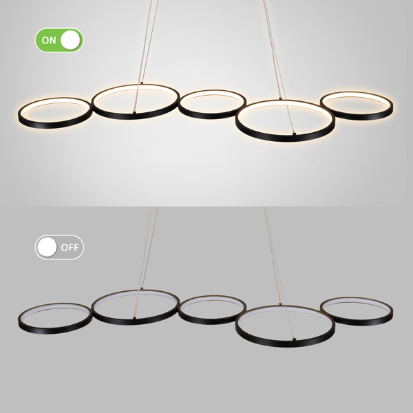 【 Circular】 Home LED line light with 40.9x16.9inch, monochromatic temperature